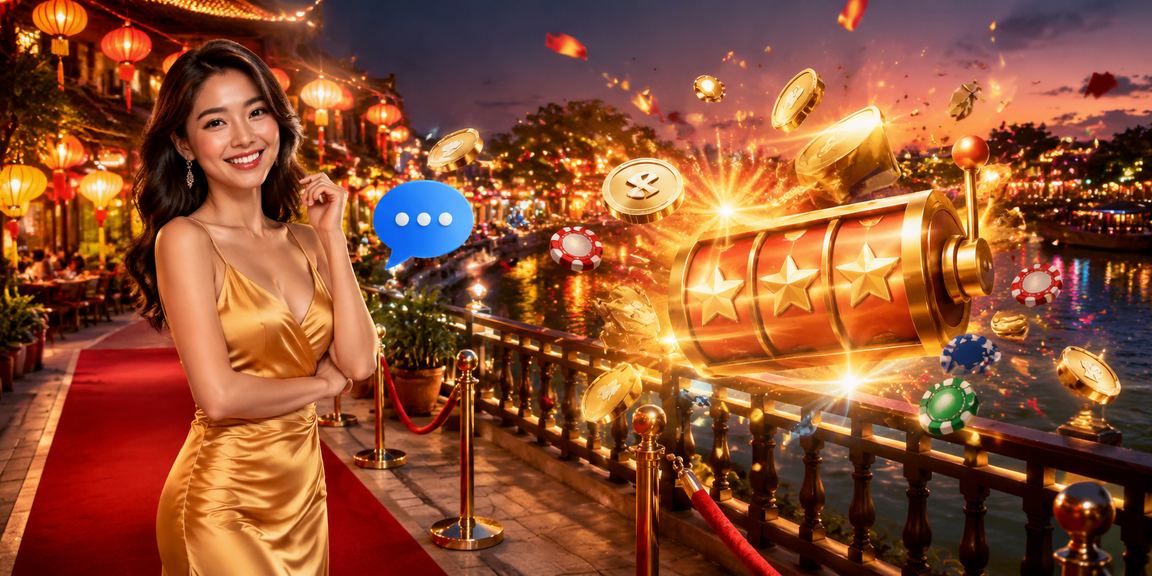 Người chơi tại chợ đêm Hà Nội trải nghiệm slot game trực tuyến trên điện thoại