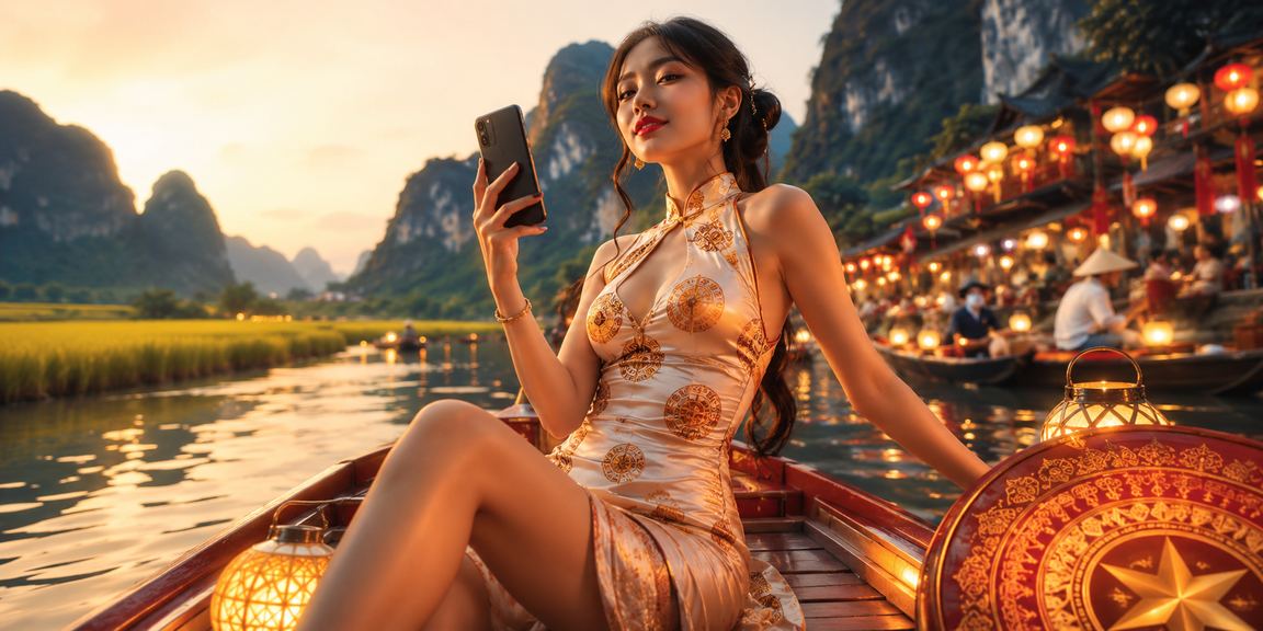 Không khí chợ đêm Ninh Bình sôi động với hoạt động giải trí và giao dịch online trên do7